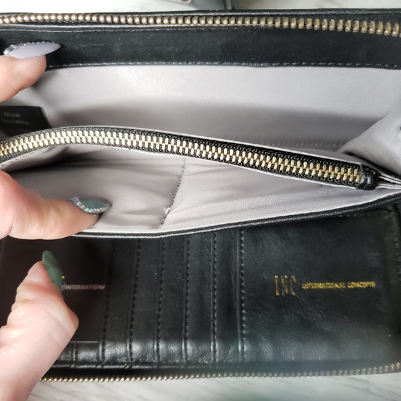 Guess Backpack Purse Bee Black INC Wallet Fashion Bundle Studs Rocker Chick - Picture 6 of 16